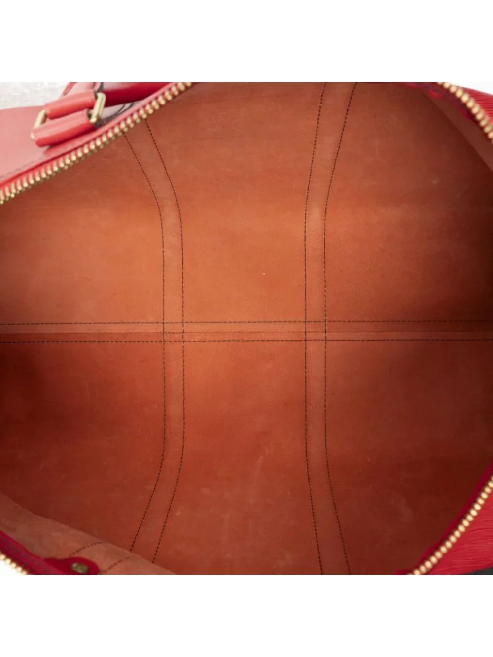 Louis Vuitton Keepall Black Stitch Red